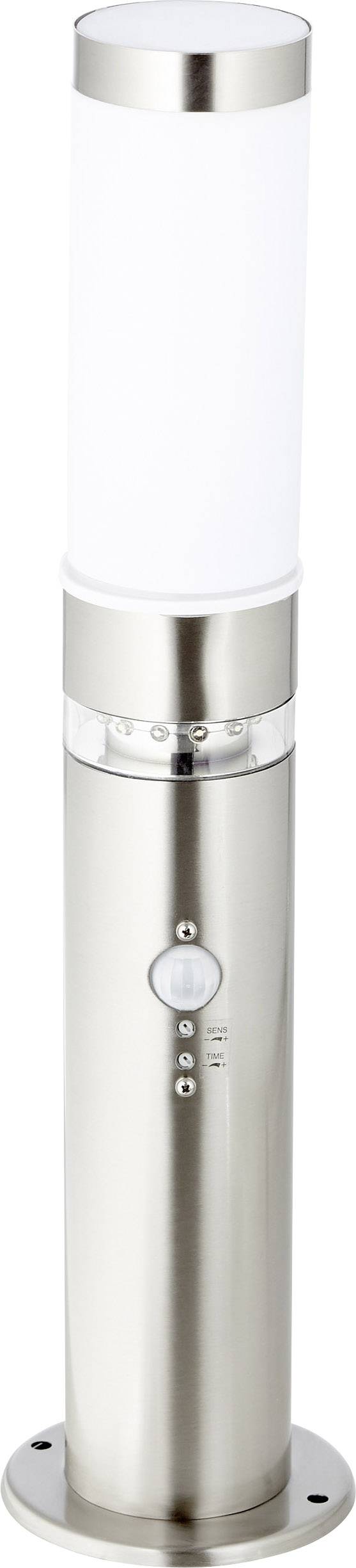 Brilliant G46789/82 Außenstandleuchte mit Bewegungsmelder Energiesparlampe, LED E27, LED fest eingebaut 60.84W Edelstahl