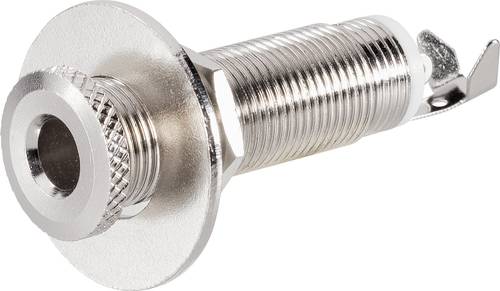 Klinken-Steckverbinder 6.35mm Buchse, Einbau horizontal Polzahl: 3 Stereo Silber 100S