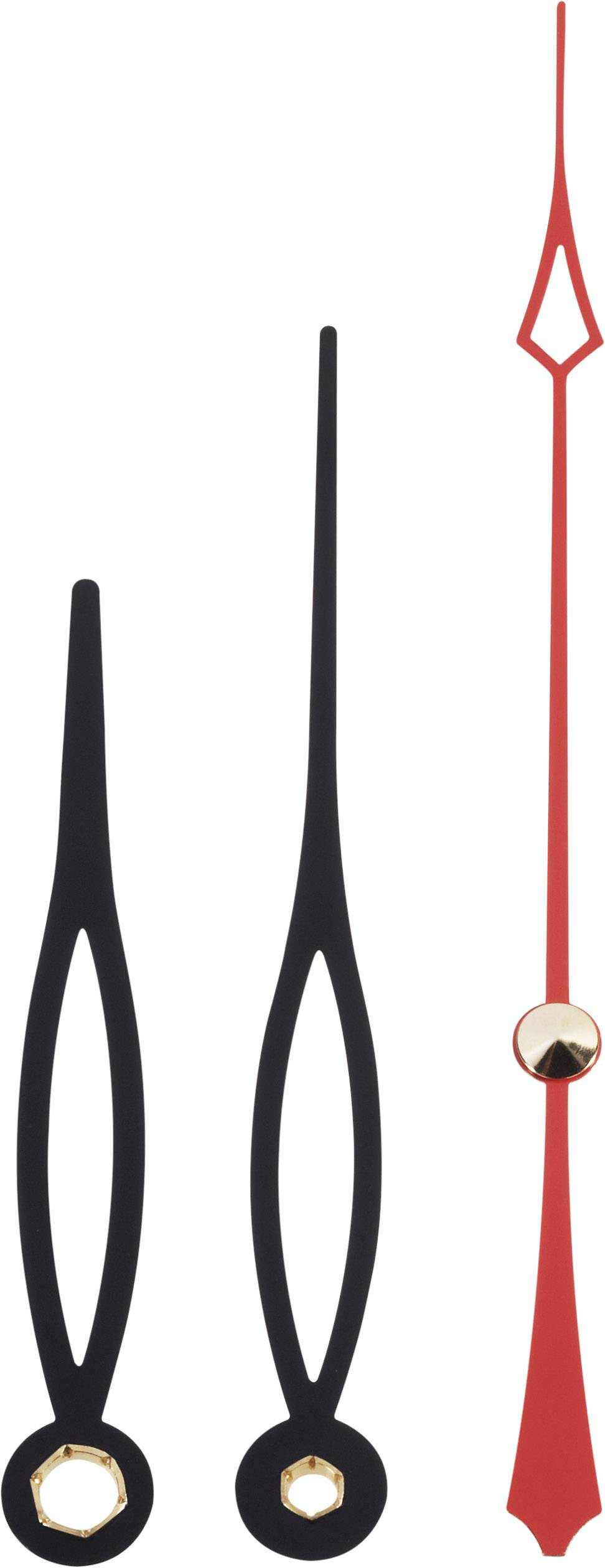 Zeigersatz Modern Aluminium Schwarz Rund