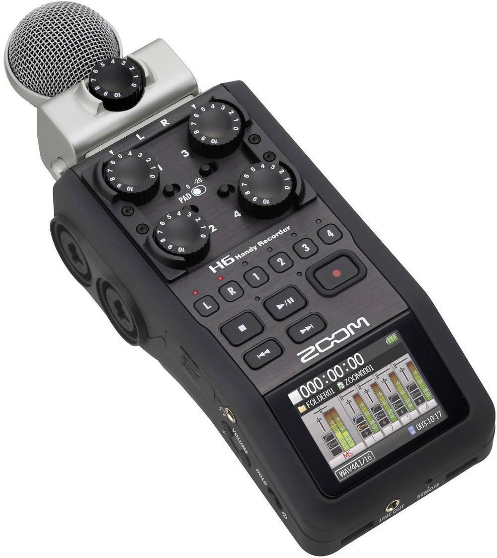 Zoom H6 Pro Mobiler Audio-Recorder Schwarz
