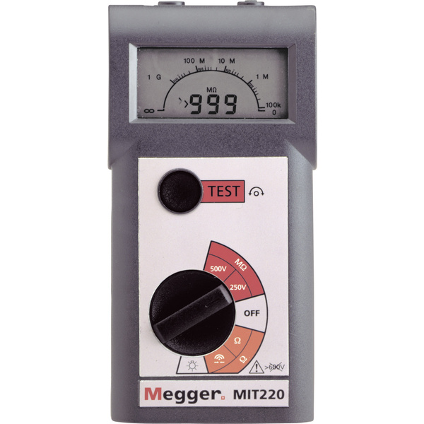 Appareil de mesure de l'isolation Megger MIT220-EN 250 V, 500 V 999 MΩ