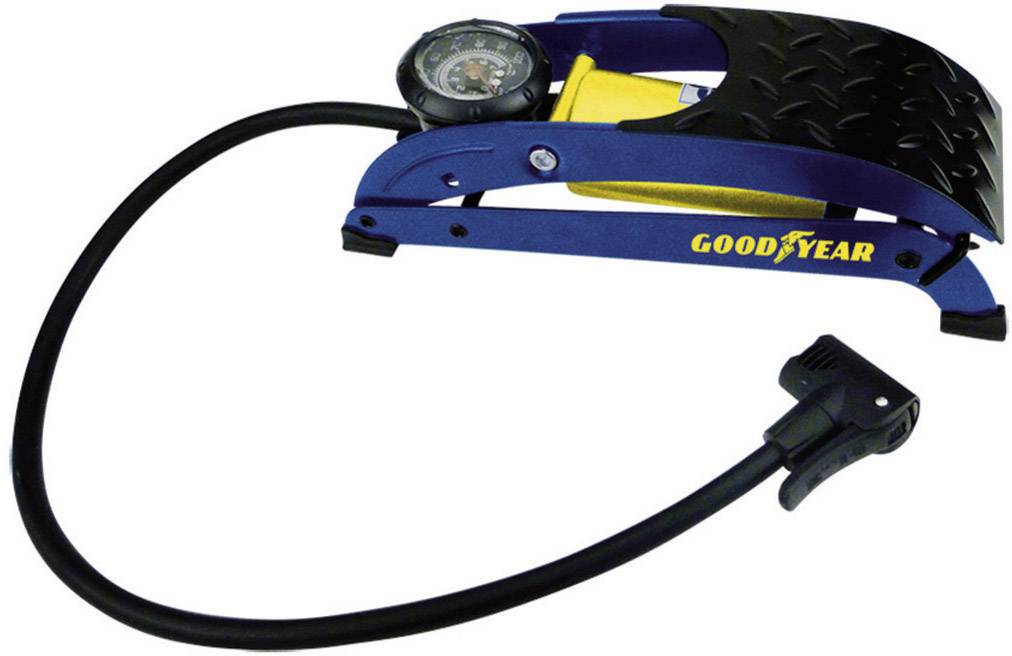 Goodyear 75523 Fußpumpe 7 bar Analoges Manometer, 1 Zylinder