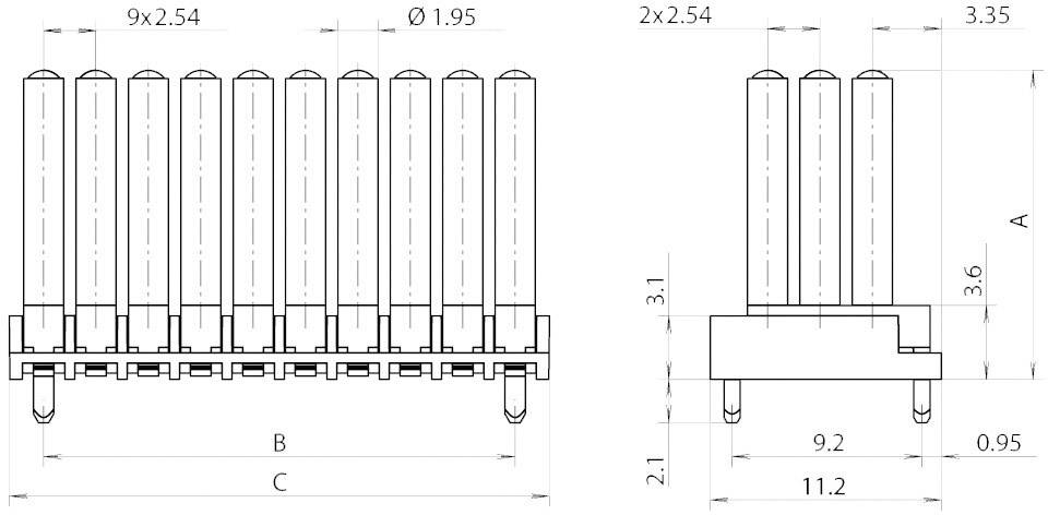 Mentor 1296.7013 Hohllichtleiter Starr Kartenbefestigung, Einschnappen