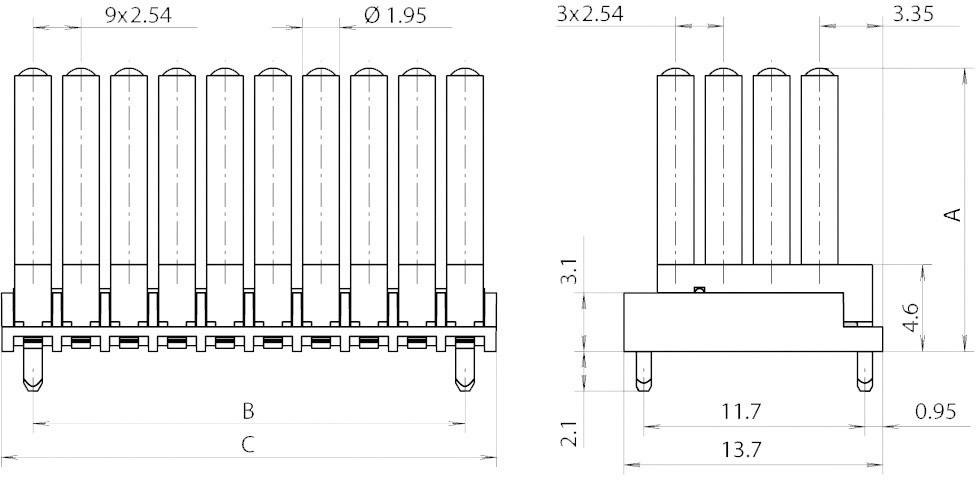 Mentor 1296.7154 Hohllichtleiter Starr Kartenbefestigung, Einschnappen