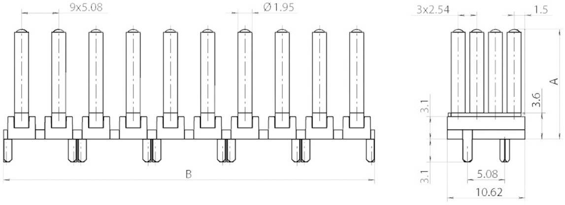 Mentor 1296.8104 Hohllichtleiter Starr Kartenbefestigung, Einschnappen