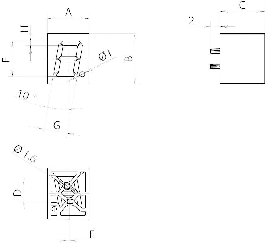 Mentor 7-Segment-Anzeige 10.16mm Ziffernanzahl: 1 2274.1005