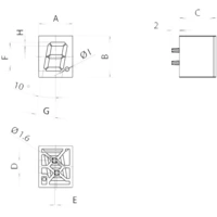 Mentor 7-Segment-Anzeige 10.16mm Ziffernanzahl: 1 2274.1005 Mentor 7-Segment-Anzeige 10.16mm Ziffernanzahl: 1 2274.1005