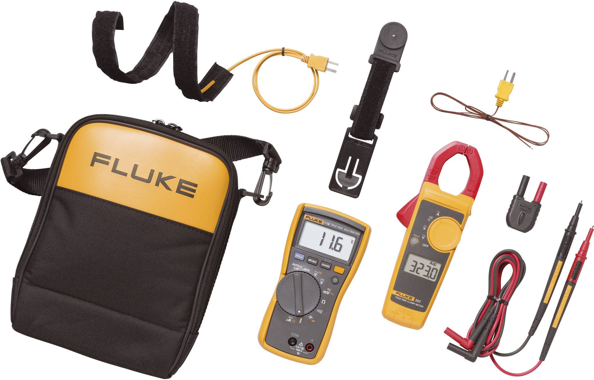 Fluke 116/323 Hand-Multimeter, Stromzange digital LoZ CAT III 600V Anzeige (Counts): 6000