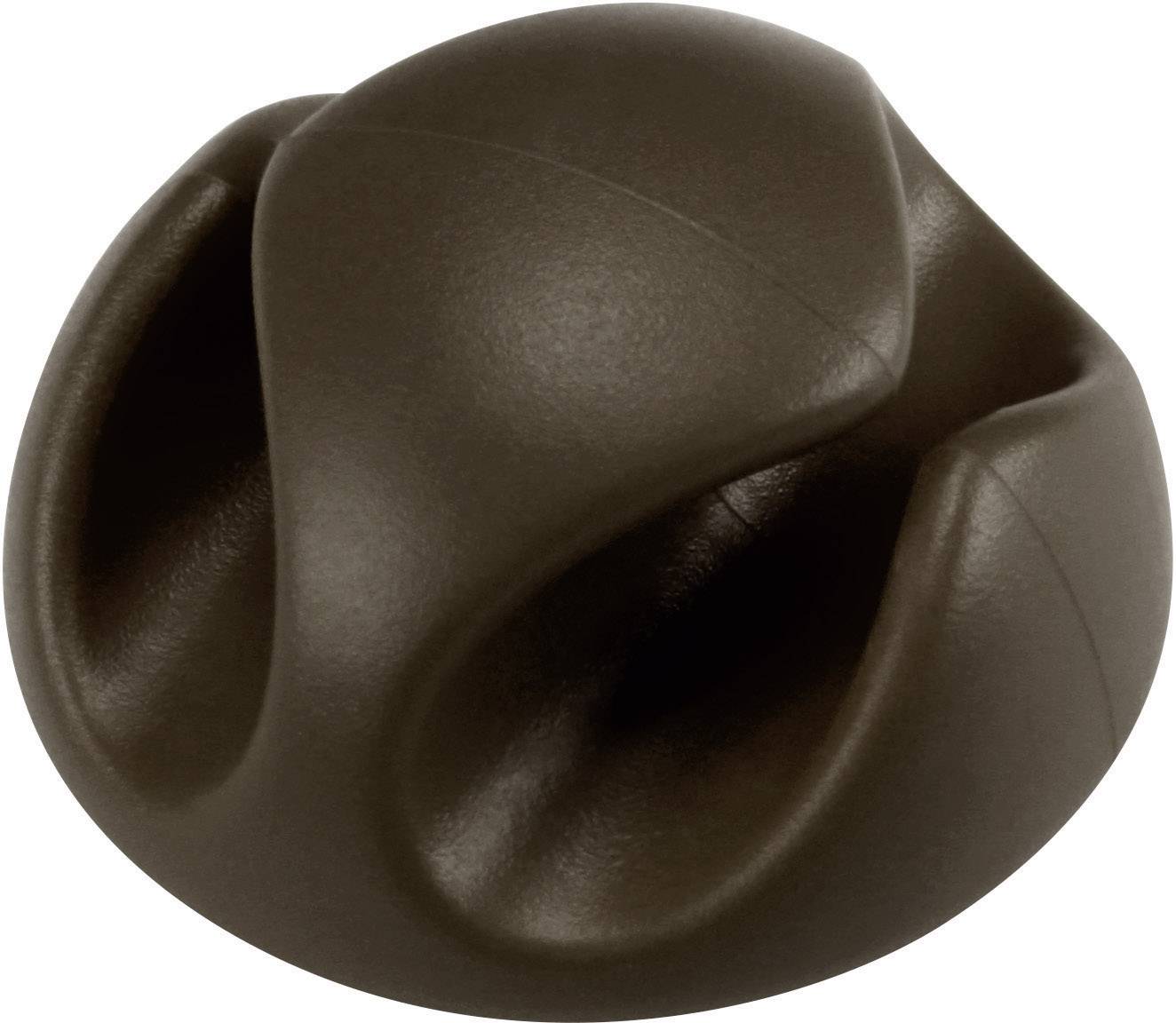 TRU COMPONENTS Kabelhalter selbstklebend 558356 Bündel-Ø-Bereich 8 mm (max) Braun