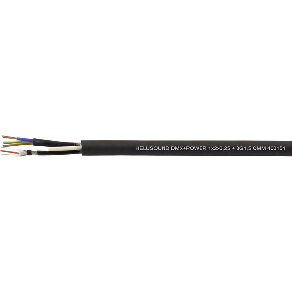 Helukabel 400151 Câble combiné 1 x 2 x 0.25 mm² + 3 G 1.50 mm² noir Marchandise vendue au mètre