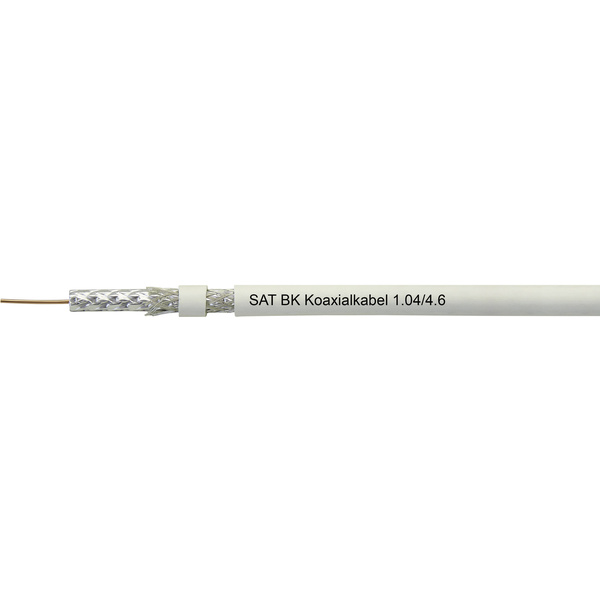 Helukabel 400197/25 Koaxialkabel Außen-Durchmesser: 6.80 mm 75 Ω 120 dB Weiß 25 m