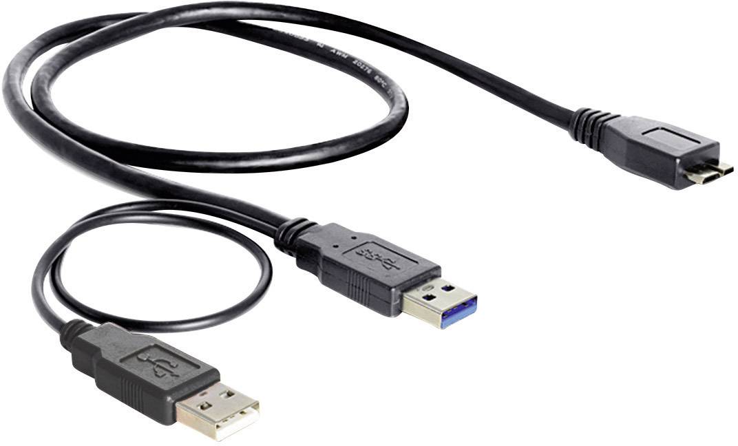 Delock USB-Kabel USB 3.2 Gen1 (USB 3.0 / USB 3.1 Gen1) USB-A Stecker, USB-Micro-B 3.0 Stecker 0.20 m Schwarz UL-zertifiziert 82909