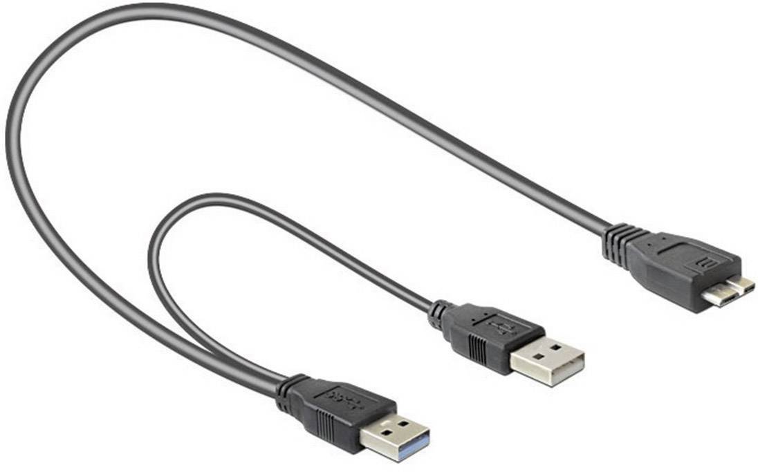 Delock USB-Kabel USB 3.2 Gen1 (USB 3.0 / USB 3.1 Gen1) USB-A Stecker, USB-Micro-B 3.0 Stecker 0.20 m Schwarz UL-zertifiziert 82909