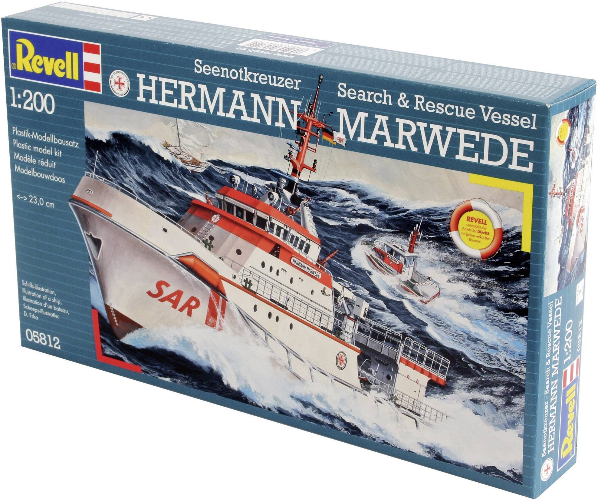 Revell Seenotkreuzer Hermann Marwede Schiffsmodell Bausatz 1:200