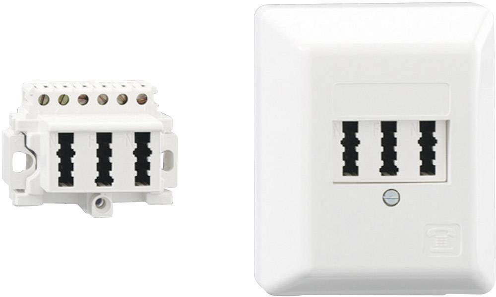 Rutenbeck Anschlußdose TAE 3x6NFN Ap rw