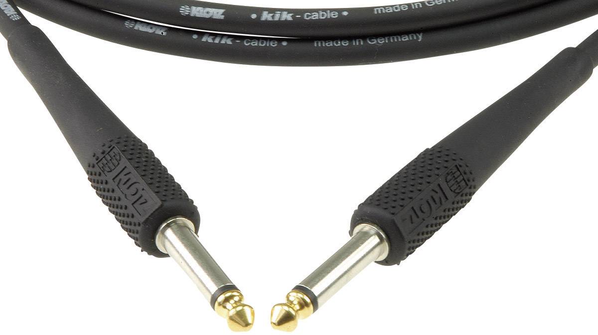 Klotz Cables KIKG3.0PP1 Instrumenten Kabel [1x Klinkenstecker 6.35 mm - 1x Klinkenstecker 6.35 mm] 3.00 m Schwarz