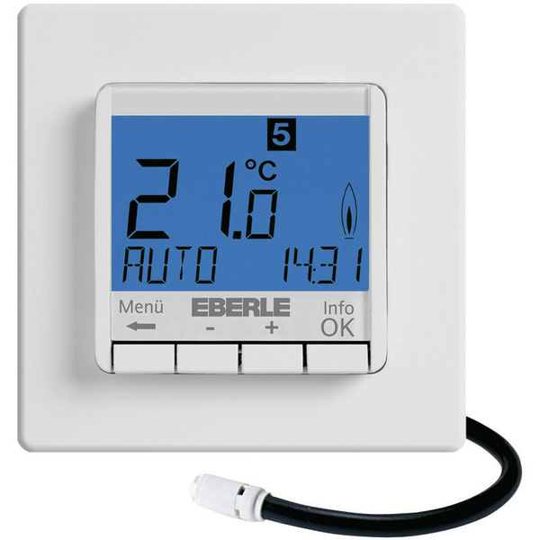 Thermostat d'ambiance encastré Eberle FIT-3F programme hebdomadaire 10 à 40 °C