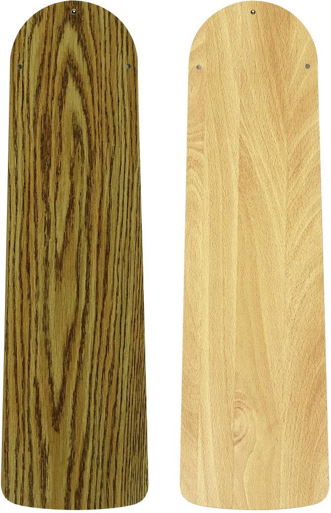 Zwei Holzlatten aufrecht nebeneinander, eine mit dunkler Holzmaserung, die andere heller.