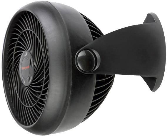 Ein schwarzer Ventilator, der an der Wand montiert ist. Geeignet für die Belüftung von Innenräumen.