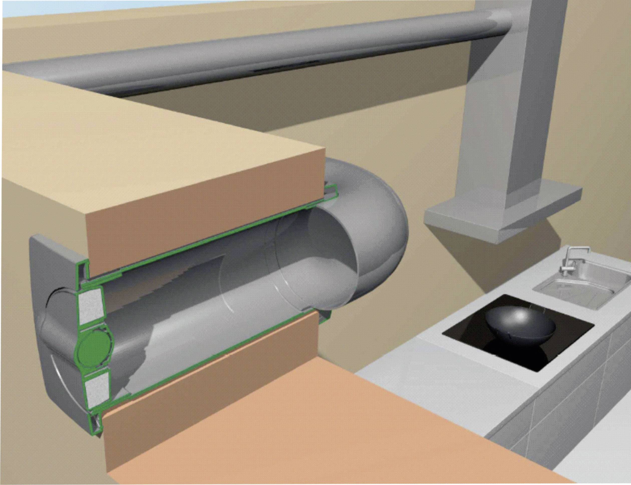 Wallair N37216 Energiespar-Mauerkasten Kunststoff Passend für Rohr-Durchmesser: 125mm