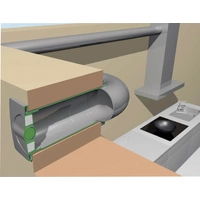 Wallair N37217 Energiespar-Mauerkasten Kunststoff Passend für Rohr-Durchmesser: 150mm Wallair N37217 Energiespar-Mauerkasten Kunststoff Passend für Rohr-Durchmesser: 150mm