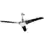 CasaFan Mirage Deckenventilator (Ø) 142cm Flügelfarbe: Schwarz Gehäusefarbe (Details): Chrom (gebürstet)