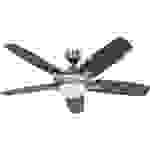 CasaFan Mercury Deckenventilator (Ø) 132cm Flügelfarbe: Nussbaum, Silber Gehäusefarbe (Details): Chrom (gebürstet)