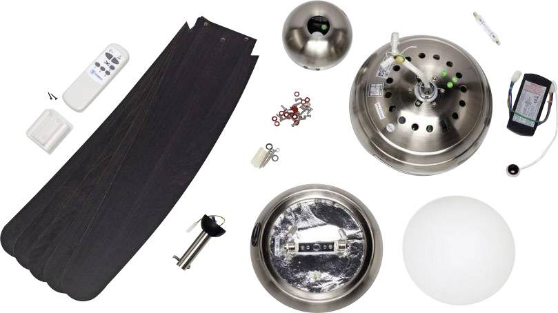 Westinghouse Deckenventilator Bendan (Ø) 132cm Flügelfarbe: Braun Gehäusefarbe: Aluminium