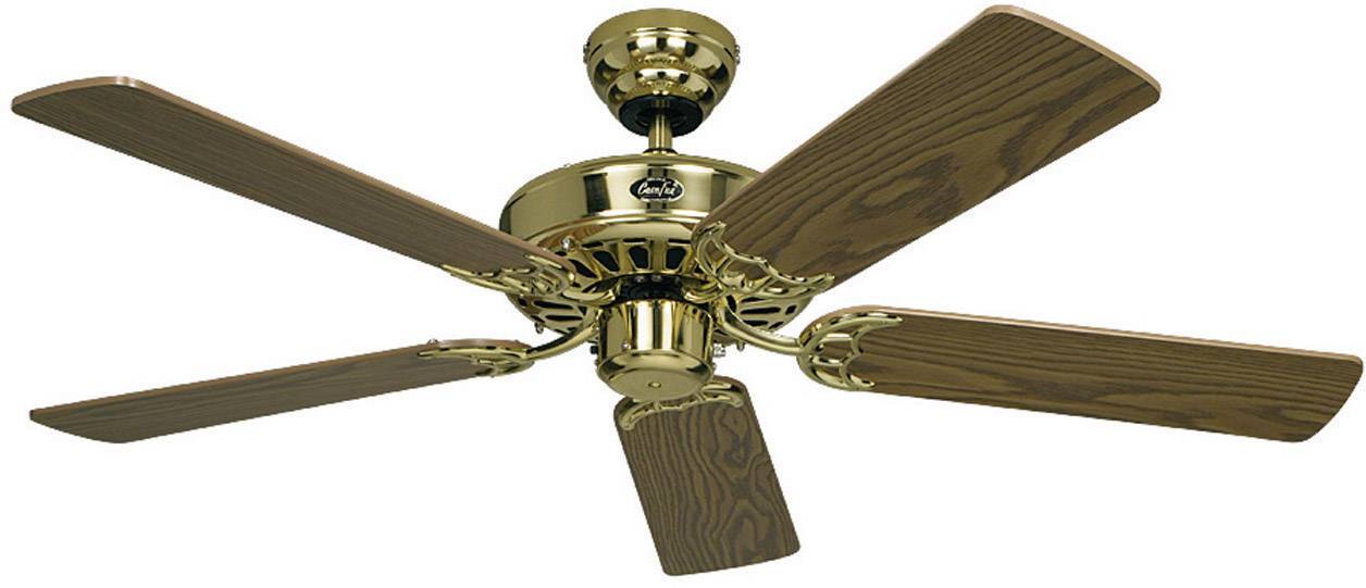 CasaFan Classic Royal 132 MP Deckenventilator 59 W (Ø x H) 132 cm x 230 mm Messing (poliert) Leuchtenanbau möglich, Wendbare Flügel, Austauschbare