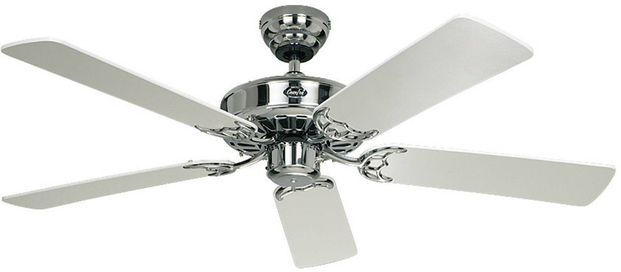 CasaFan Classic Royal 103 CH Deckenventilator 48W (Ø x H) 103cm x 230mm Chrom (glänzend) Leuchtenanbau möglich, Wendbare Flügel