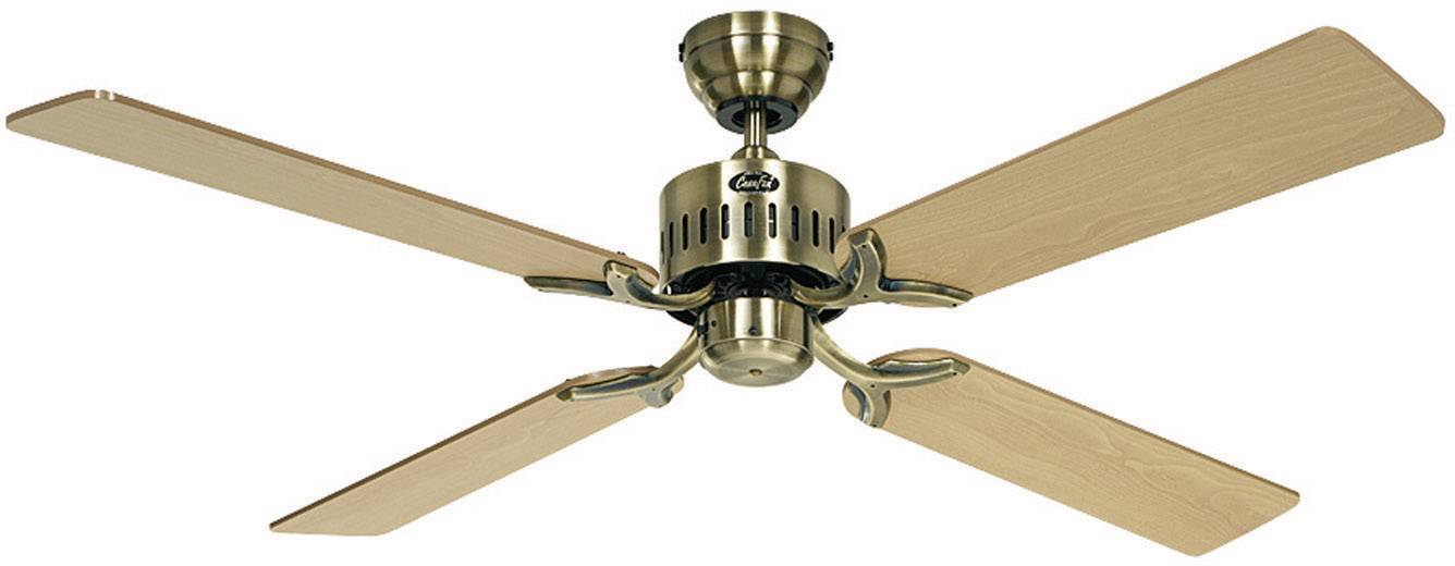 CasaFan Telesto MA Deckenventilator 59 W (Ø) 132 cm Messing-antik Austauschbare Flügel, Wendbare Flügel, Winterbetrieb, Leuchtenanbau möglich, mi