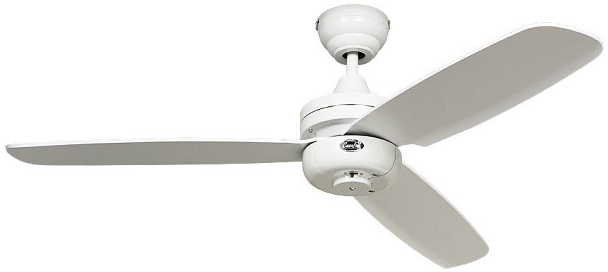 CasaFan Night Flight WE Deckenventilator 65W (Ø x H) 132cm x 240mm Weiß Winterbetrieb, mit Fernbedienung, Leuchtenanbau möglich