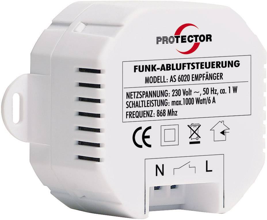 Protector Funk-Abluftsteuerung AS 6020.3 1000W Weiß, Braun