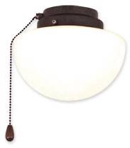 CasaFan 1S BA HALBKUGEL Deckenventilator-Leuchte Opalglas (glänzend)