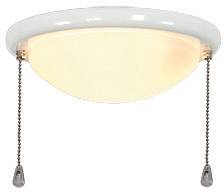 CasaFan 15R WE FLACHE SCHALE Deckenventilator-Leuchte Opalglas (matt)