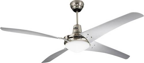 CasaFan Mirage Deckenventilator (Ø) 142cm Flügelfarbe: Silber Gehäusefarbe: Chrom (gebürstet)