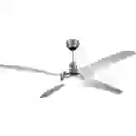 CasaFan Mirage Deckenventilator 53W (Ø x H) 142cm x 395mm Chrom (gebürstet) mit Fernbedienung, mit Beleuchtung, Winterbetrieb CasaFan Mirage Deckenventilator 53W (Ø x H) 142cm x 395mm Chrom (gebürstet) mit Fernbedienung, mit Beleuchtung, Winterbetrieb