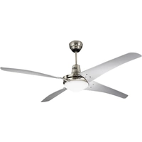 CasaFan Mirage Deckenventilator 53W (Ø x H) 142cm x 395mm Chrom (gebürstet) mit Fernbedienung, mit Beleuchtung, Winterbetrieb CasaFan Mirage Deckenventilator 53W (Ø x H) 142cm x 395mm Chrom (gebürstet) mit Fernbedienung, mit Beleuchtung, Winterbetrieb