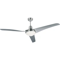 CasaFan Mirage Deckenventilator 53W (Ø x H) 142cm x 395mm Chrom (gebürstet) mit Fernbedienung, mit Beleuchtung, Winterbetrieb CasaFan Mirage Deckenventilator 53W (Ø x H) 142cm x 395mm Chrom (gebürstet) mit Fernbedienung, mit Beleuchtung, Winterbetrieb