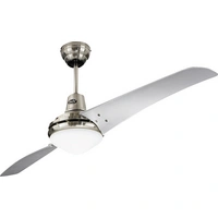 CasaFan Mirage Deckenventilator 53W (Ø x H) 142cm x 395mm Chrom (gebürstet) mit Fernbedienung, mit Beleuchtung, Winterbetrieb CasaFan Mirage Deckenventilator 53W (Ø x H) 142cm x 395mm Chrom (gebürstet) mit Fernbedienung, mit Beleuchtung, Winterbetrieb