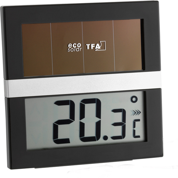 TFA Dostmann Eco Solar Thermometer Schwarz