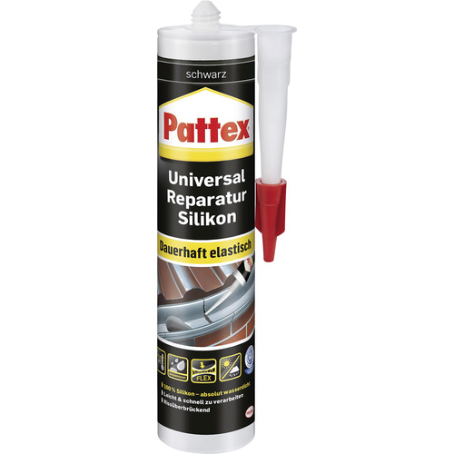 Pattex Silikon Farbe Schwarz DARKS 300ml