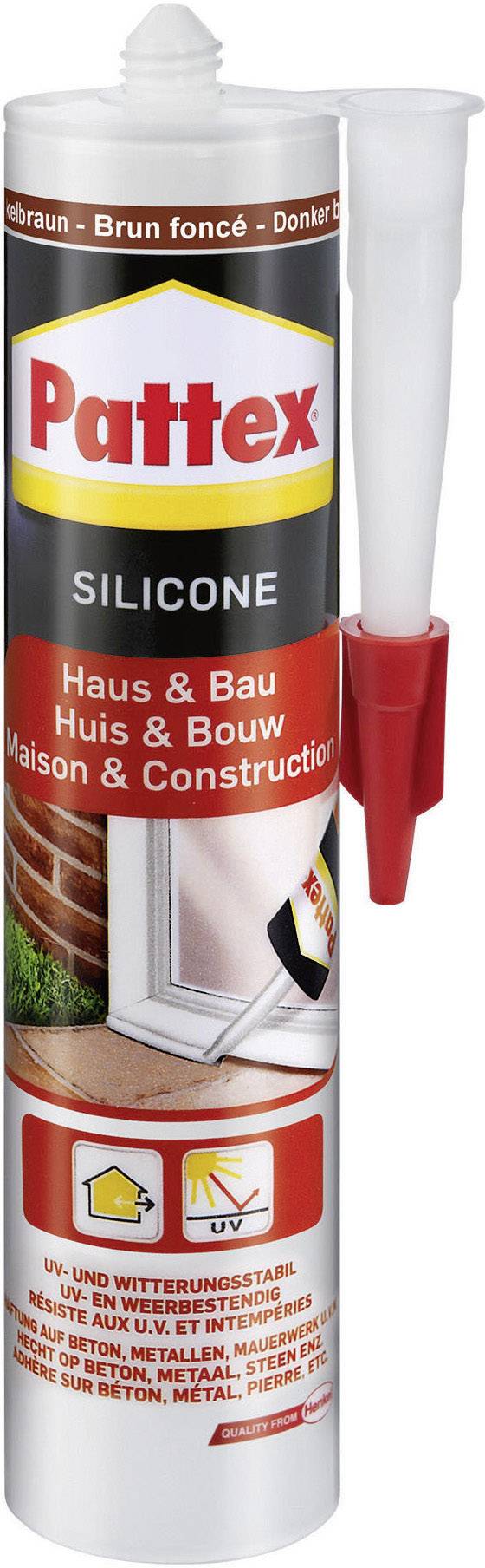 Pattex Haus & Bau Silikon Herstellerfarbe Dunkelbraun PFHBB 300 ml