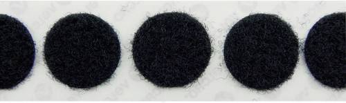 E20101933011425 Klettpunkte zum Aufkleben Flauschteil (Ø) 19mm Schwarz 1120St.