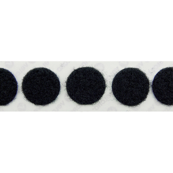 VELCRO® E20102233011425 Klettpunkte zum Aufkleben Flauschteil (Ø) 22mm Schwarz 1000St.