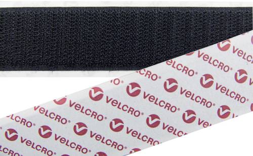 VELCRO® E08802033011425 Klettband zum Aufkleben Haftteil (L x B) 25000mm x 20mm Schwarz 25m