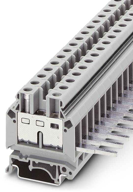 Phoenix Contact 0701008 Durchgangsklemme 10.2mm Schrauben, Steck-Klemm Grau 50St.