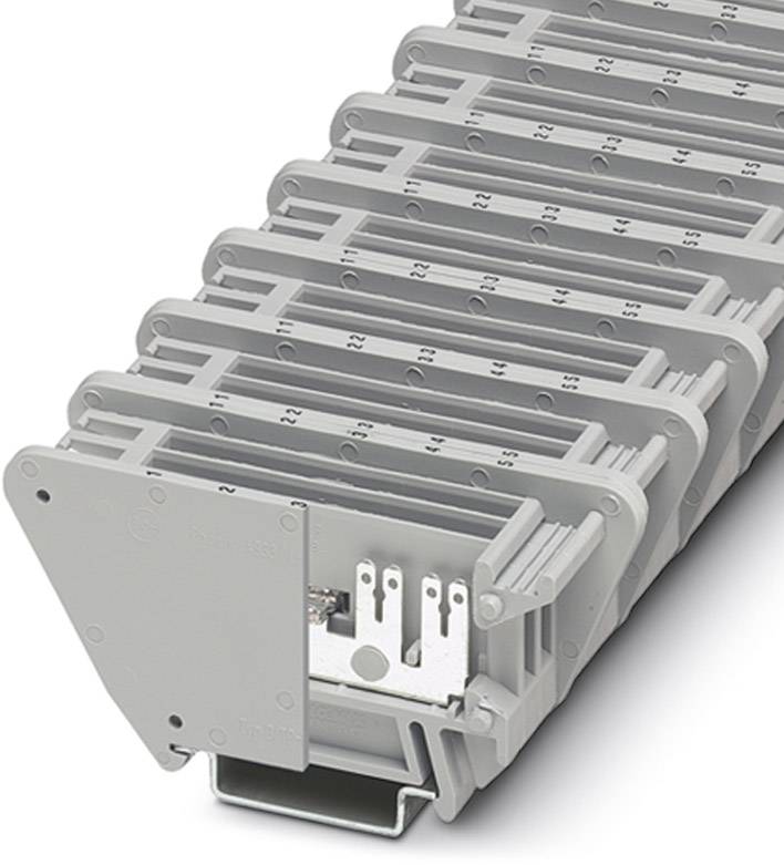 Phoenix Contact 0870036 Durchgangsreihenklemme 23.2mm Flachstecker 2.8mm Grau 10St.