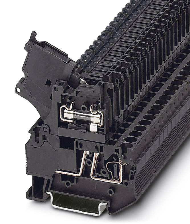 Ein schwarzer elektrischer Steckverbinder mit mehreren Kontakten und offenen Anschlüssen, bereit für die Kabelinstallation.