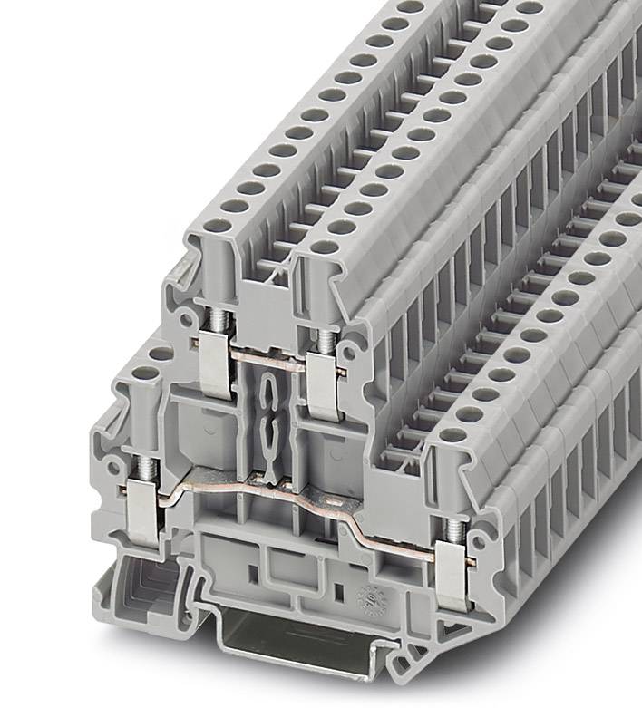 Phoenix Contact 3044636 Doppelstockklemme 5.2 mm Schrauben Grau 50 St.
